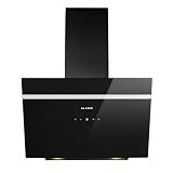 KLAMER Dunstabzugshaube kopffrei 60 cm Schwarz, 610 m³/h, leise ab 41 dB