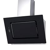PKM 9040/90BZ Dunstabzugshaube | Wandhaube | Wandesse | schwarzes Glas | 90 cm | LED Beleuchtung | Energieeffizienzklase…