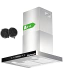 Dunstabzugshaube 60cm Abluft, 650 m³/h, Umluft- und Kanalsystem, A++