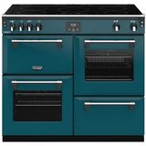 STOVES Induktions-Standherd STOVES RICHMOND Deluxe S1000 EI INDUKTION CB Kingfisher Teal/Chrom